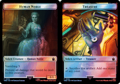 Human Noble (0039) // Treasure (0062) Double-Sided Token - Surge Foil